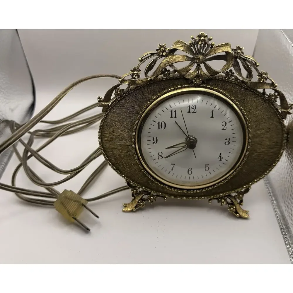 Vintage Matson Garden Party Electric Clock Working Ex Condition Hollywood Regenc